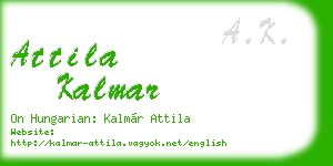 attila kalmar business card