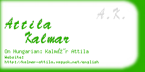 attila kalmar business card